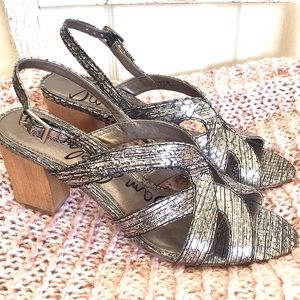 Sam Edelman Luna Sandal in Silver and Black